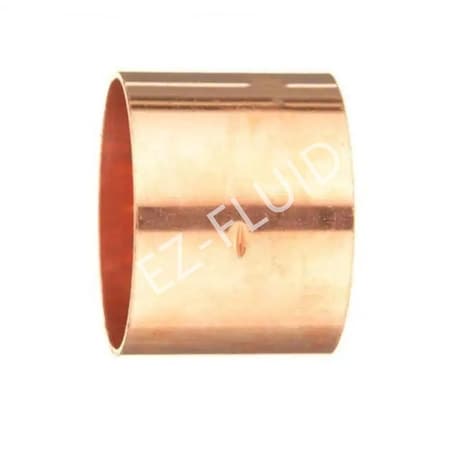 Ez-Fluid 1 1/2 CC COUPLING WITH STOP WROT DWV COPPER EZDC12